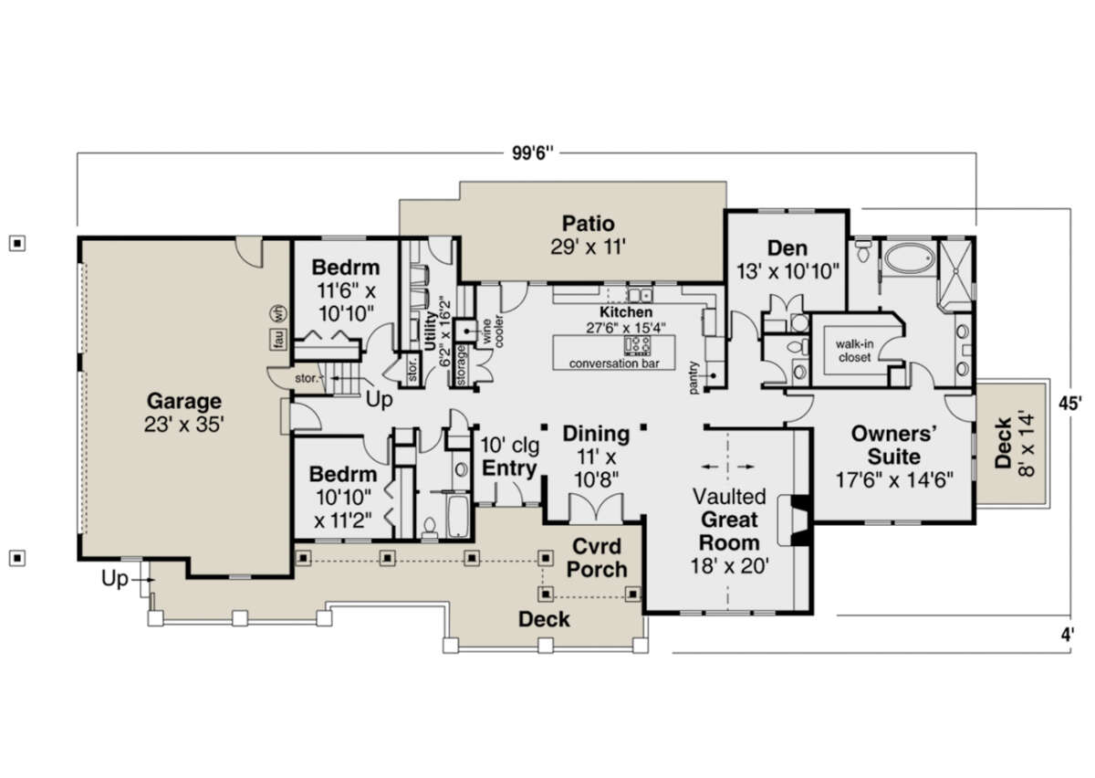 Main Floor  for House Plan #035-01032