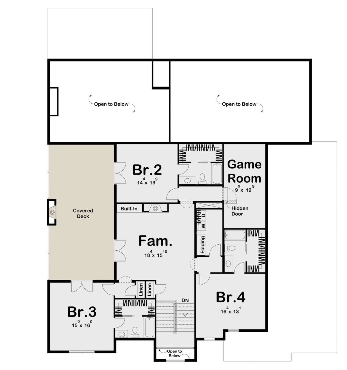 Second Floor for House Plan #963-00682