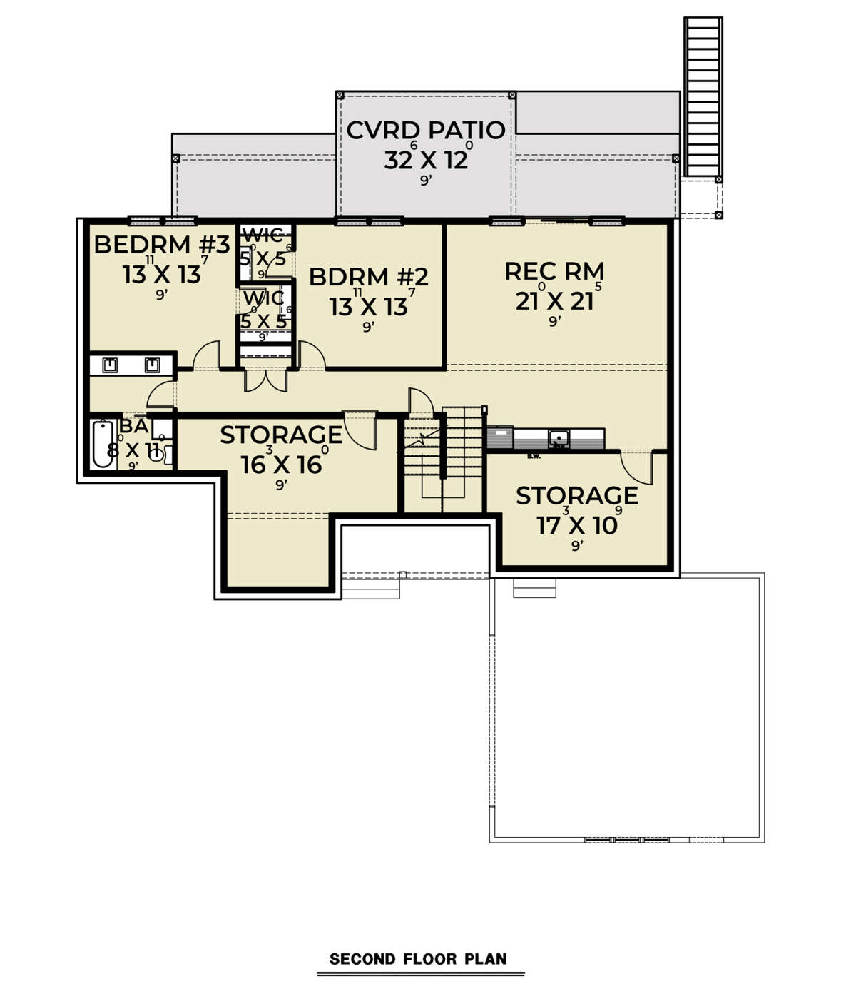 Basement for House Plan #2464-00033