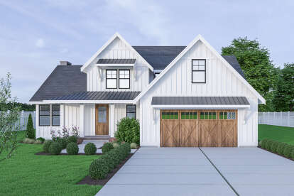 Modern Farmhouse House Plan #2464-00034 Elevation Photo