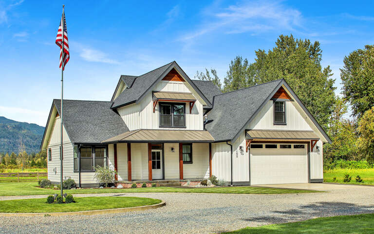 House Plan House Plan #27863 Angled Front Elevation