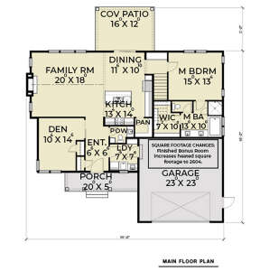 Main Floor  for House Plan #2464-00034