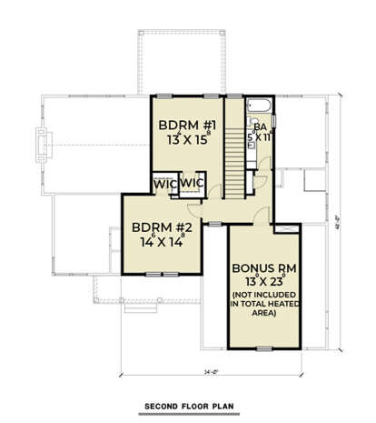 Second Floor for House Plan #2464-00034