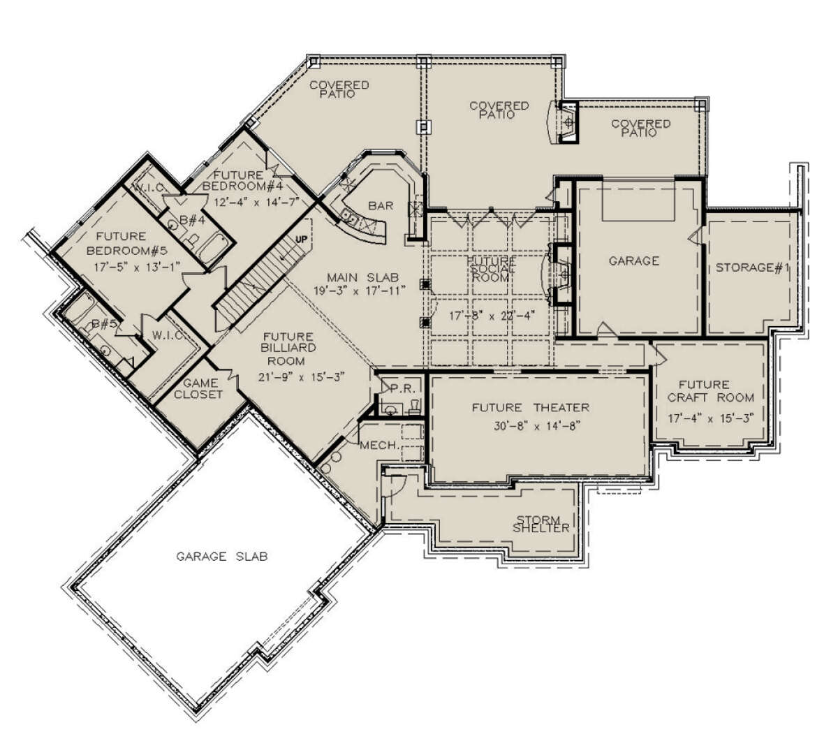 Basement for House Plan #699-00332