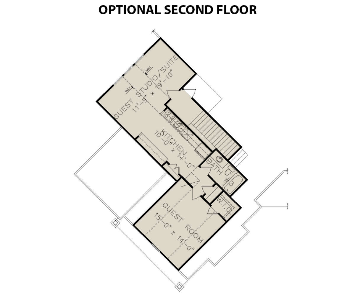Optional Second Floor for House Plan #699-00333