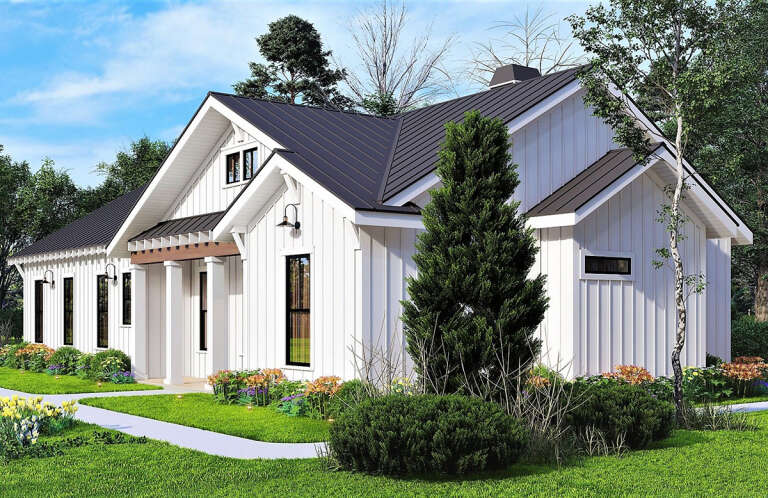 Modern Farmhouse House Plan #699-00334 Elevation Photo