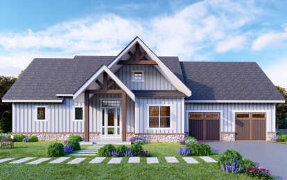 Modern Farmhouse House Plan #699-00335 Elevation Photo