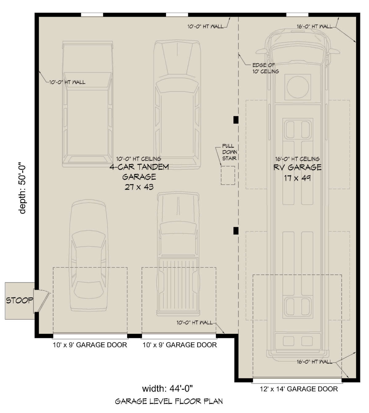 Garage Floor for House Plan #940-00641