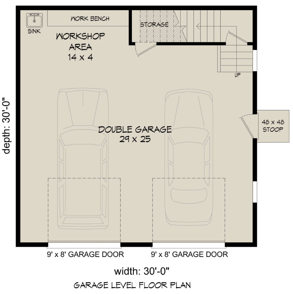 Garage Floor for House Plan #940-00642