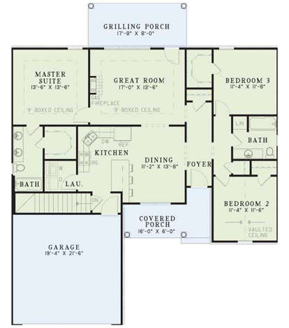 Main Floor for House Plan #110-00008