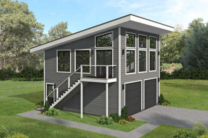 1 Bed, 1 Bath, 656 Square Foot House Plan - #940-00643