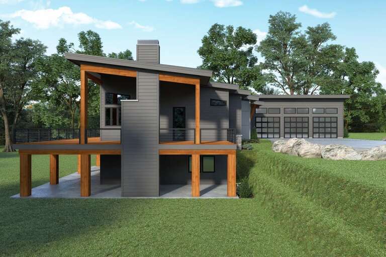 Contemporary House Plan #2464-00035 Elevation Photo