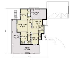 Basement for House Plan #2464-00035