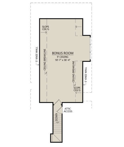 Bonus Room for House Plan #4534-00085