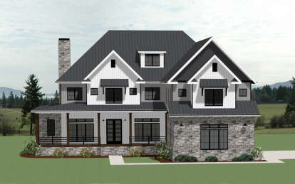 Modern Farmhouse House Plan #6849-00129 Elevation Photo