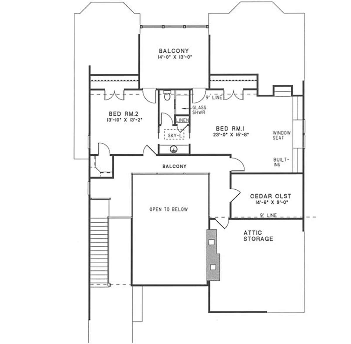 Second Floor for House Plan #110-00009