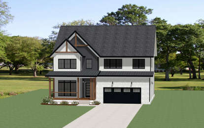 Modern Farmhouse House Plan #6849-00130 Elevation Photo