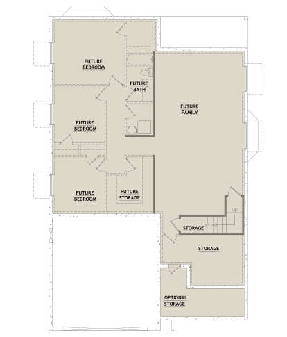 Basement for House Plan #8768-00106