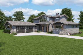 Modern House Plan #2464-00037 Elevation Photo