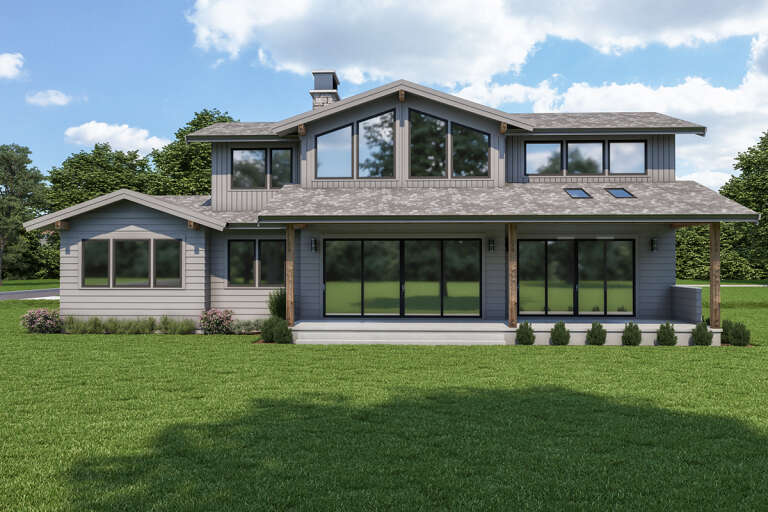 Modern House Plan #2464-00037 Elevation Photo