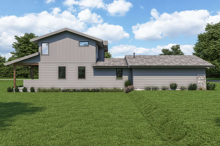 Modern House Plan #2464-00037 Elevation Photo