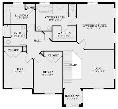 Second Floor for House Plan #2802-00183