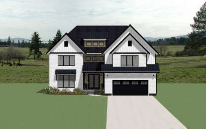 Modern Farmhouse House Plan #6849-00131 Elevation Photo