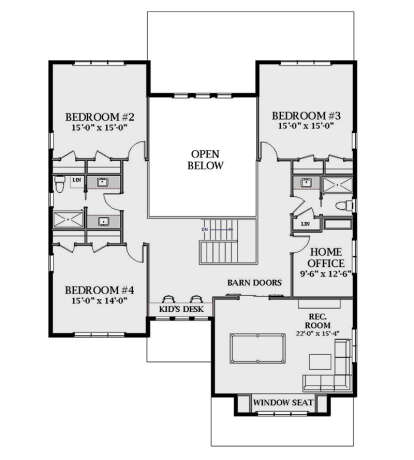 Second Floor for House Plan #6849-00131