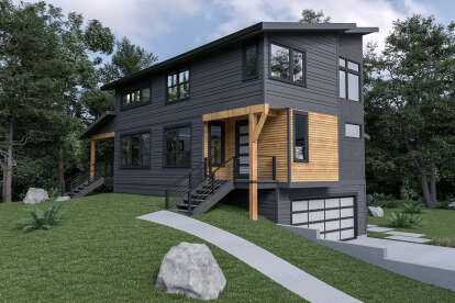 Modern House Plan #2464-00038 Elevation Photo
