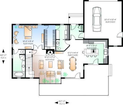 First Floor for House Plan #034-00023