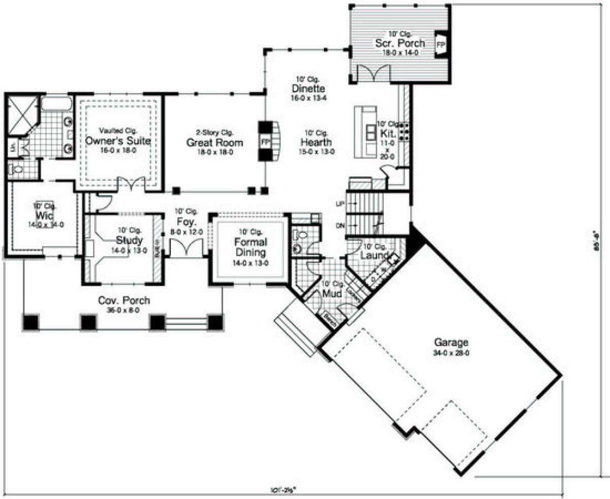 Main Floor for House Plan #098-00029