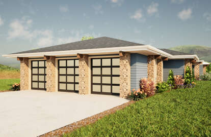 Contemporary House Plan #2559-00952 Elevation Photo