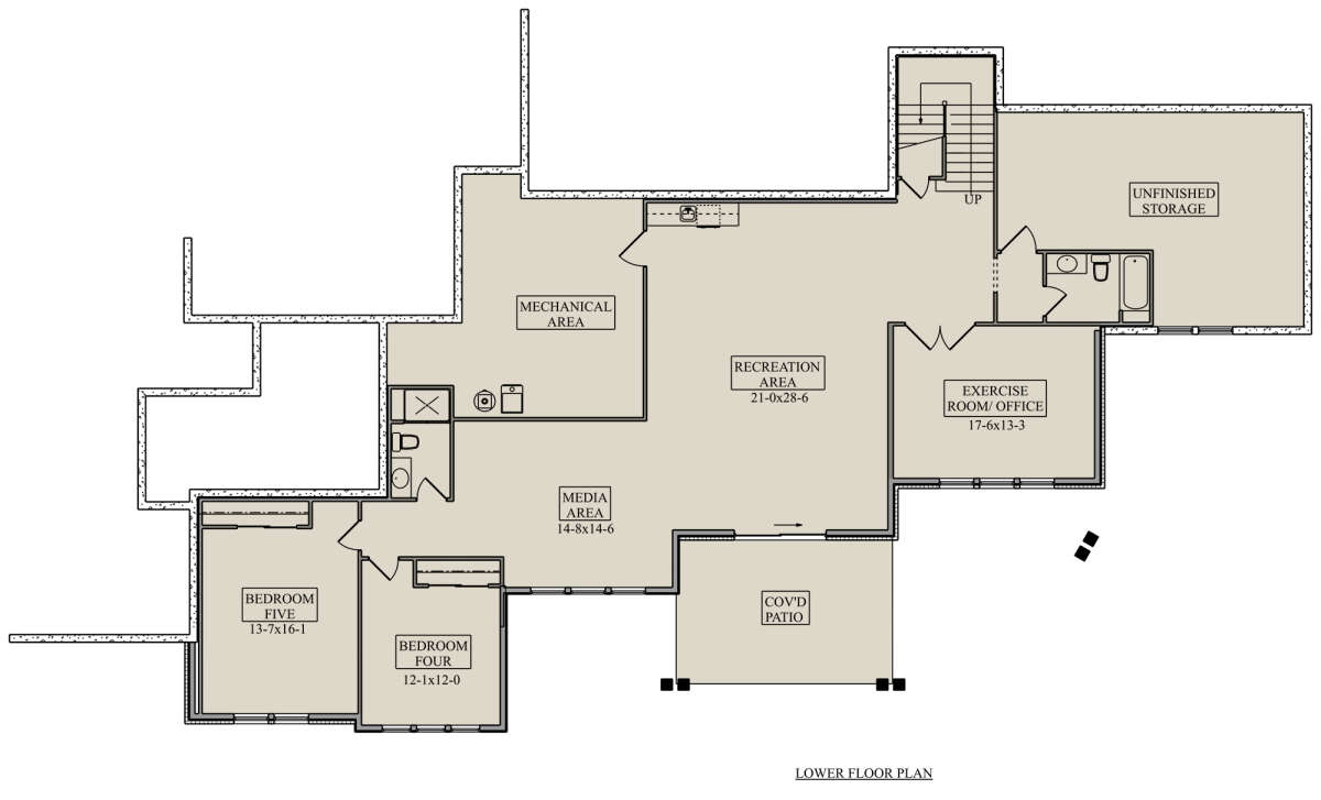 Basement for House Plan #5631-00201
