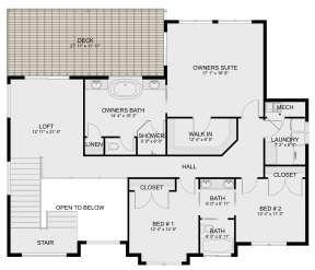 Second Floor for House Plan #2802-00184