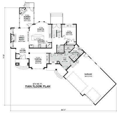 Main Floor for House Plan #098-00030