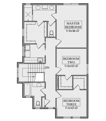 Second Floor for House Plan #5631-00202