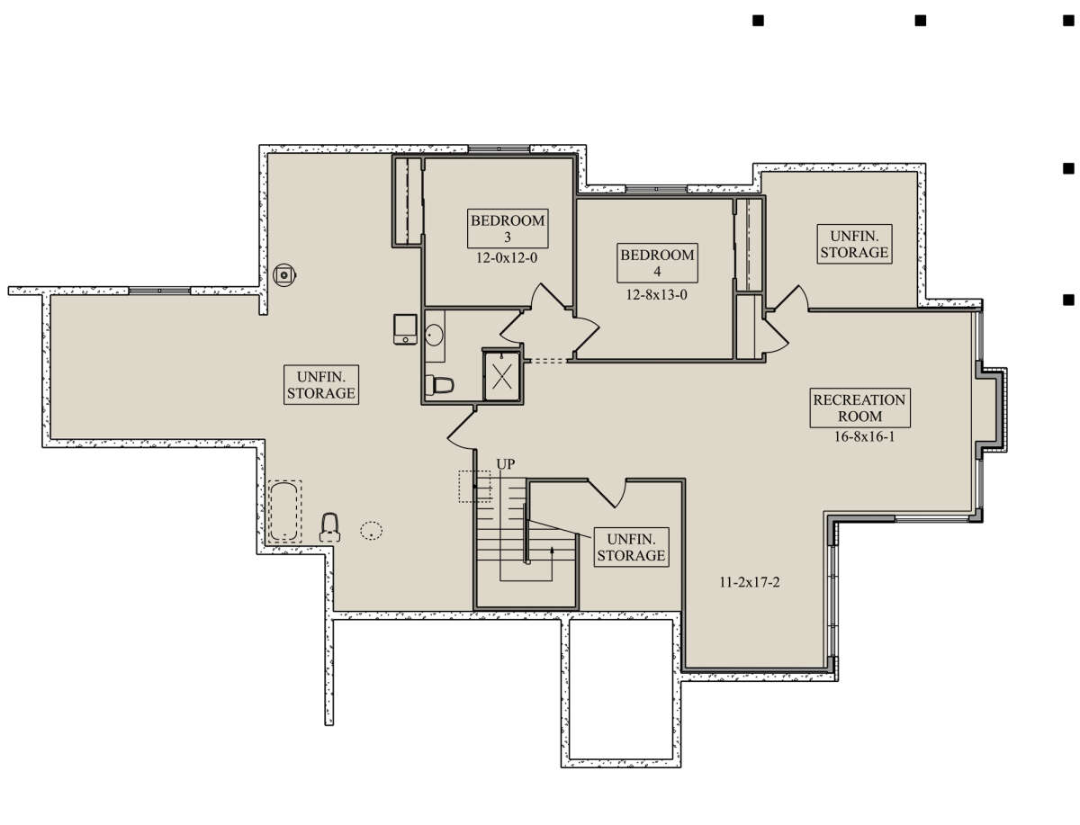 Basement for House Plan #5631-00203