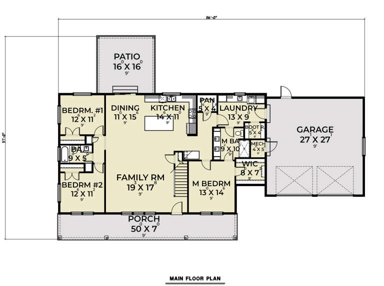 House Plan House Plan #27922 Drawing 1