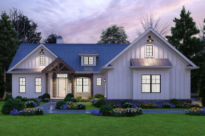 Modern Farmhouse House Plan #699-00341 Elevation Photo