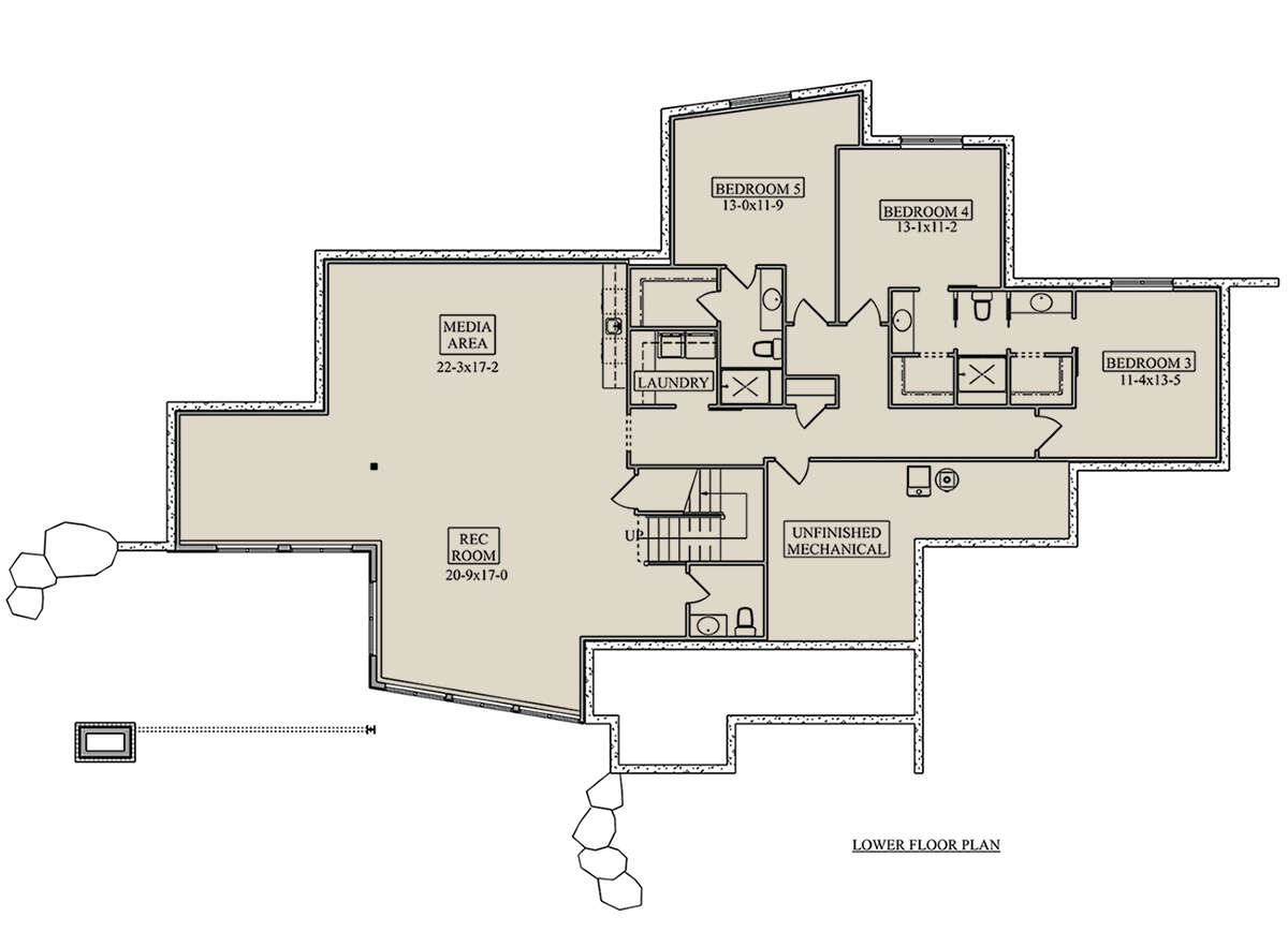 Basement for House Plan #5631-00204
