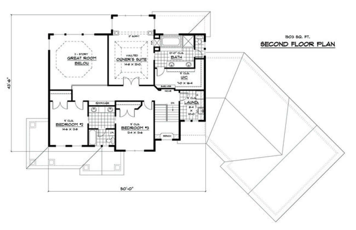 Second Floor for House Plan #098-00031