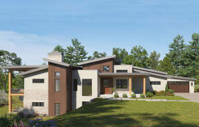 Contemporary House Plan #5631-00208 Elevation Photo