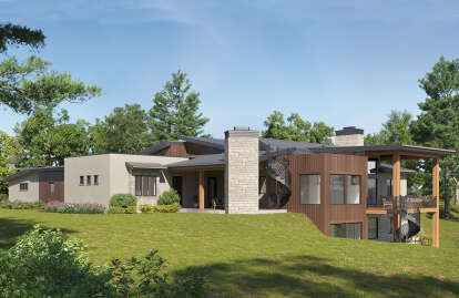 Contemporary House Plan #5631-00208 Elevation Photo