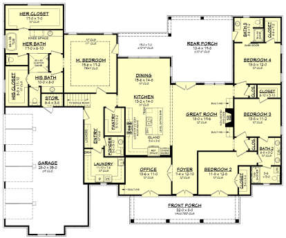 Main Floor  for House Plan #041-00308
