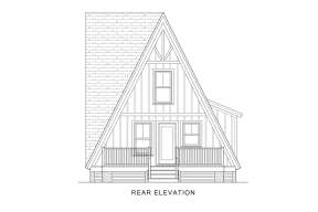 A Frame House Plan #4351-00046 Elevation Photo