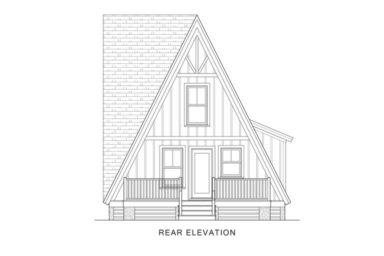 A Frame House Plan #4351-00046 Elevation Photo