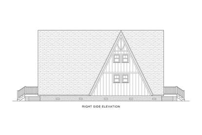 A Frame House Plan #4351-00046 Elevation Photo