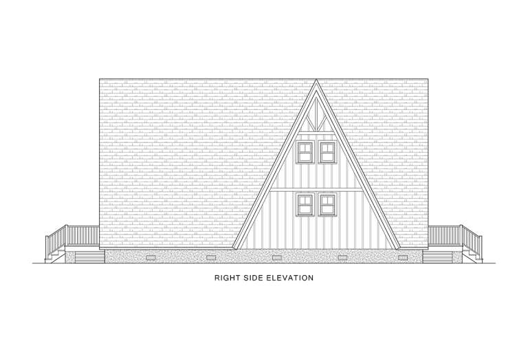 A Frame House Plan #4351-00046 Elevation Photo