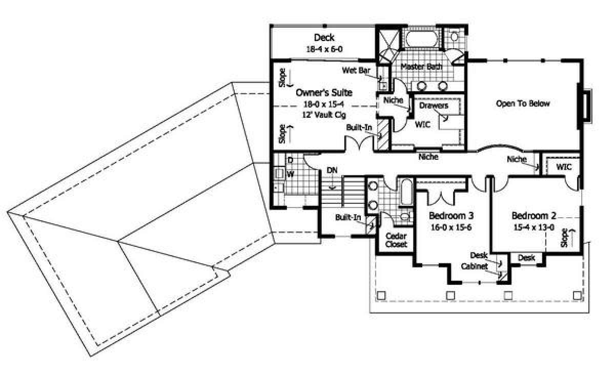 Second Floor for House Plan #098-00032