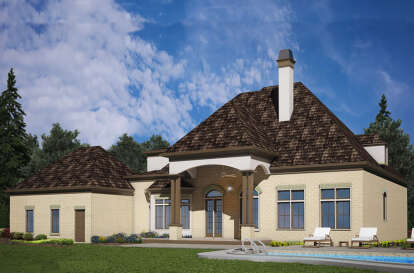 European House Plan #4195-00048 Elevation Photo